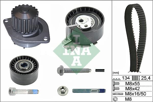 INA 530 0379 30 - Водяной насос + комплект зубчатого ремня parts5.com