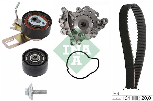 INA 530 0760 30 - Водяной насос + комплект зубчатого ремня parts5.com