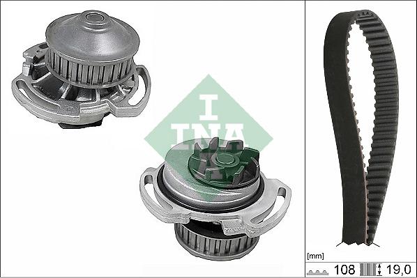 INA 530 0717 30 - Water Pump & Timing Belt Set parts5.com