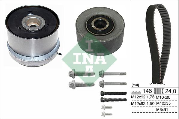 INA 530 0724 10 - Комплект ремня ГРМ parts5.com