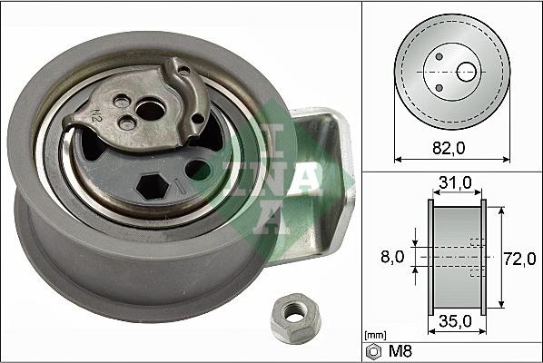 INA 531 0436 20 - Tensioner Pulley, timing belt parts5.com