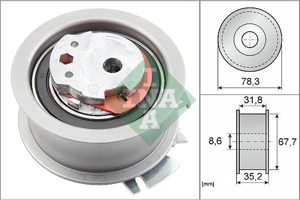 INA 531 0628 30 - Tensioner Pulley, timing belt parts5.com