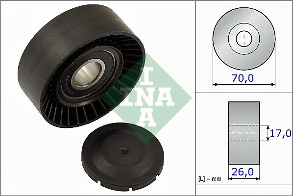 INA 531 0891 10 - Deflection / Guide Pulley, v-ribbed belt parts5.com