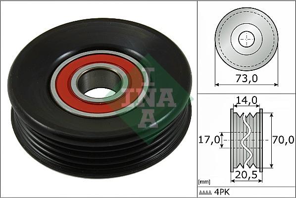 INA 531 0853 10 - Deflection / Guide Pulley, v-ribbed belt parts5.com