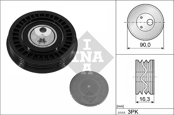 INA 531 1005 10 - Направляющий ролик, поликлиновый ремень parts5.com