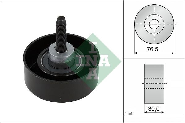 INA 532 0458 10 - Polea inversión / guía, correa poli V parts5.com