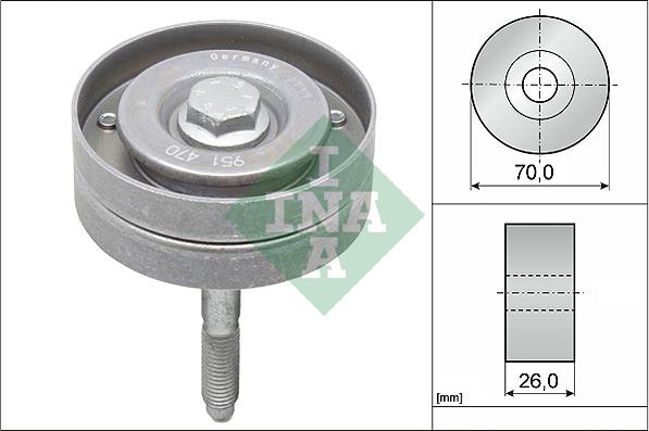 INA 532 0596 10 - Направляющий ролик, поликлиновый ремень parts5.com