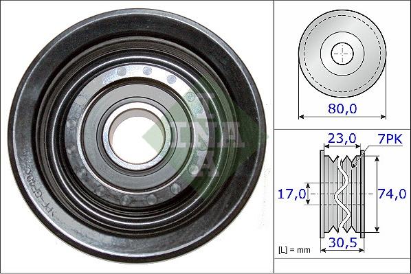 INA 532 0580 10 - Направляющий ролик, поликлиновый ремень parts5.com