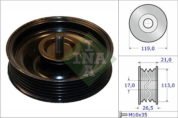 INA 532 0695 10 - Polea inversión / guía, correa poli V parts5.com