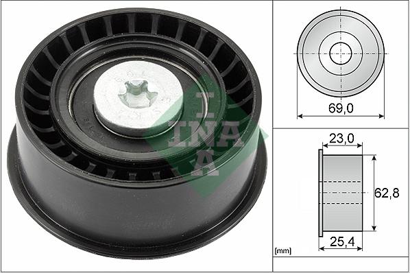 INA 532 0033 10 - Deflection / Guide Pulley, timing belt parts5.com