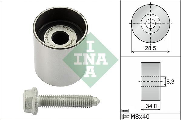 INA 532 0197 10 - Deflection / Guide Pulley, timing belt parts5.com