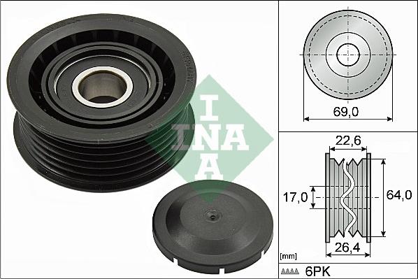 INA 532 0160 10 - Направляющий ролик, поликлиновый ремень parts5.com