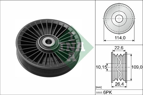 INA 532 0108 10 - Направляющий ролик, поликлиновый ремень parts5.com