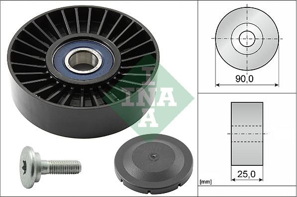 INA 532 0138 10 - Polea inversión / guía, correa poli V parts5.com