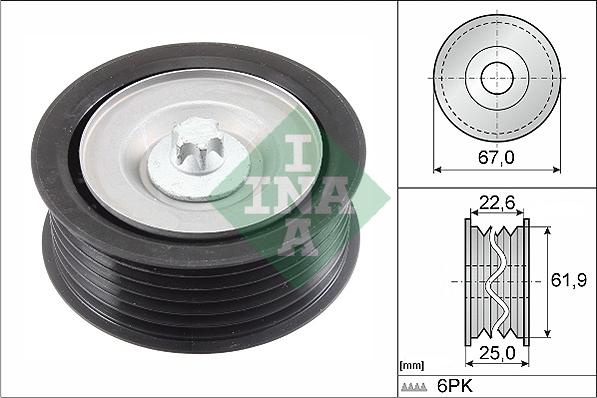 INA 532 0866 10 - Направляющий ролик, поликлиновый ремень parts5.com