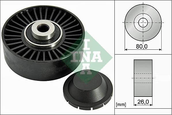 INA 532 0370 20 - Направляющий ролик, поликлиновый ремень parts5.com