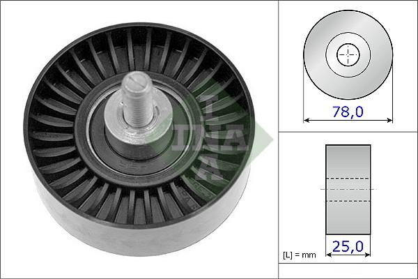 INA 532 0705 10 - Направляющий ролик, поликлиновый ремень parts5.com