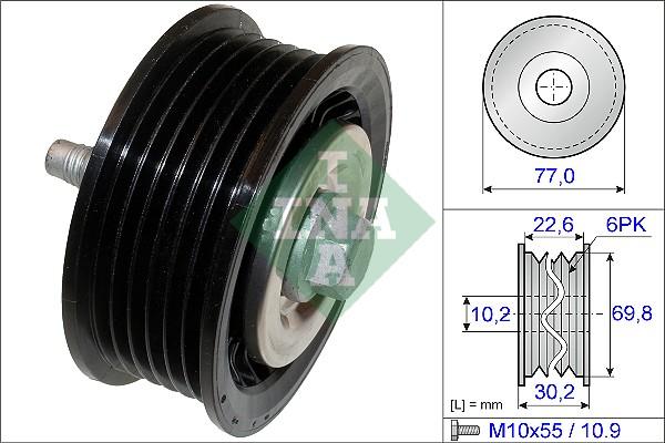 INA 532 0700 10 - Направляющий ролик, поликлиновый ремень parts5.com