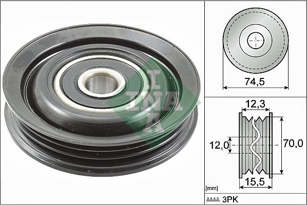 INA 532 0786 10 - Направляющий ролик, поликлиновый ремень parts5.com