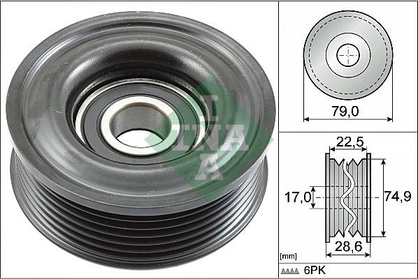 INA 532 0721 10 - Deflection / Guide Pulley, v-ribbed belt parts5.com