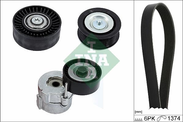 INA 529 0417 10 - V-Ribbed Belt Set parts5.com