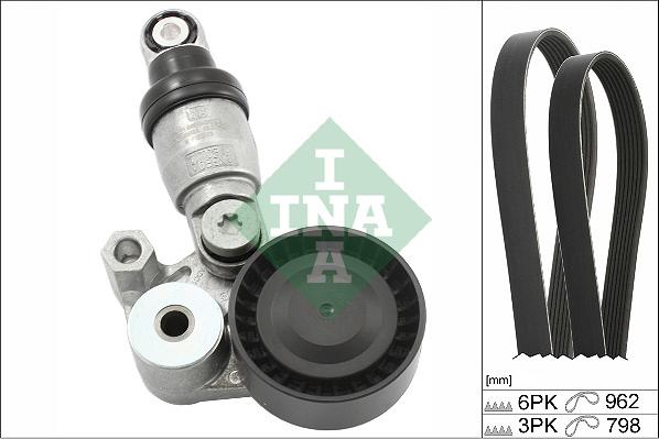 INA 529 0431 10 - V-Ribbed Belt Set parts5.com