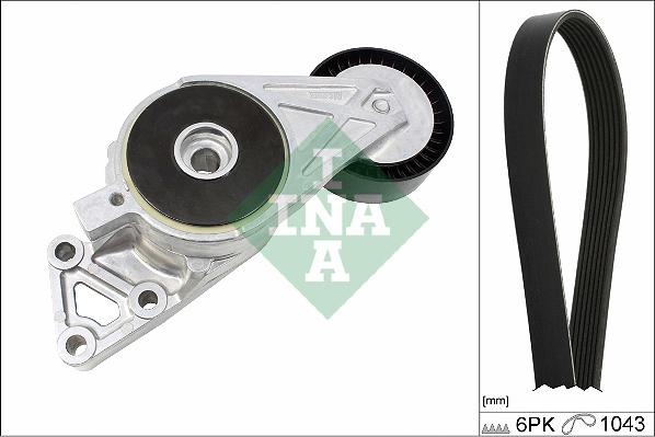 INA 529 0429 10 - V-Ribbed Belt Set parts5.com