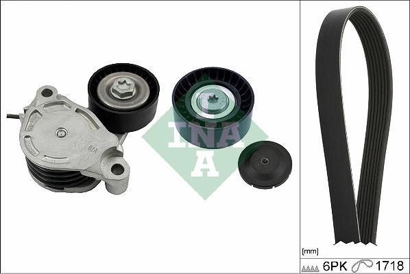 INA 529 0516 10 - V-Ribbed Belt Set parts5.com