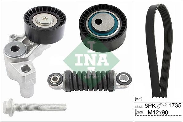 INA 529 0097 10 - Поликлиновый ременный комплект parts5.com