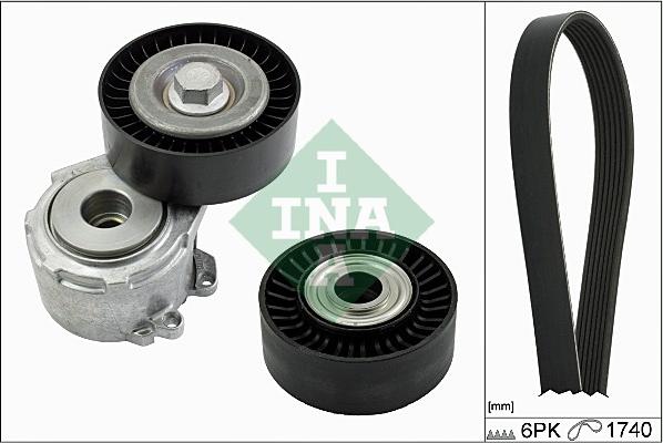 INA 529 0018 10 - Поликлиновый ременный комплект parts5.com