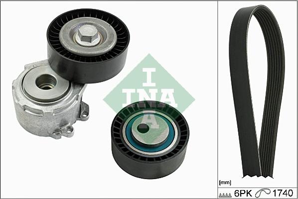 INA 529 0017 10 - Поликлиновый ременный комплект parts5.com