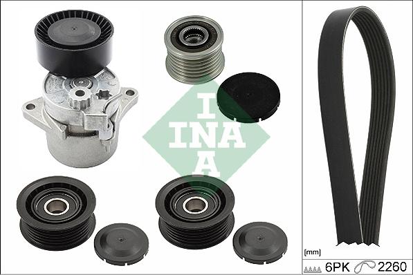 INA 529 0115 23 - V-Ribbed Belt Set parts5.com