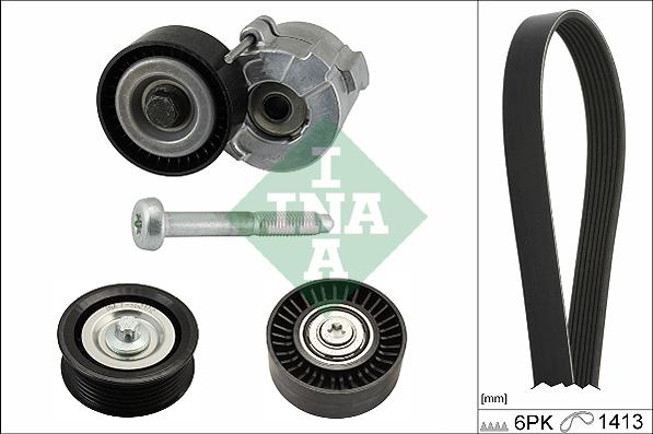 INA 529 0304 10 - V-Ribbed Belt Set parts5.com