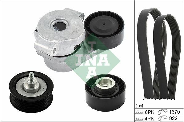 INA 529 0301 10 - Поликлиновый ременный комплект parts5.com