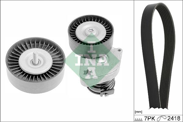 INA 529 0334 10 - Поликлиновый ременный комплект parts5.com