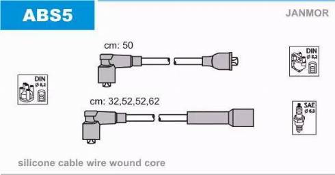 Janmor ABS5 - Комплект проводов зажигания parts5.com