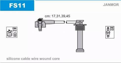 Janmor FS11 - Комплект проводов зажигания parts5.com