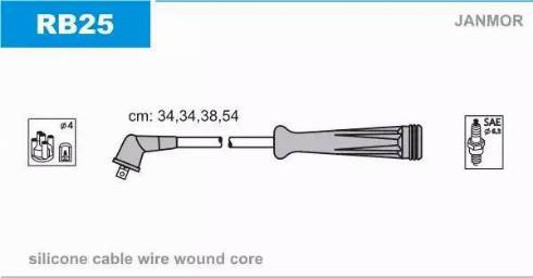 Janmor RB25 - Комплект проводов зажигания parts5.com