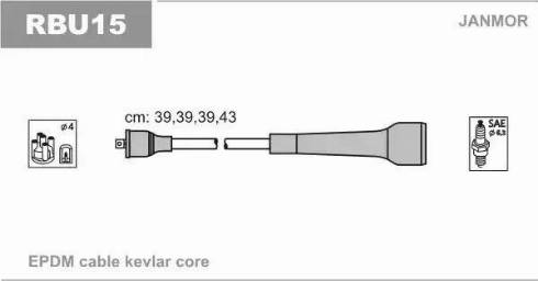 Janmor RBU15 - Ignition Cable Kit parts5.com