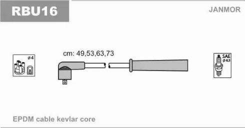 Janmor RBU16 - Ignition Cable Kit parts5.com