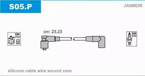 Janmor S05.P - Комплект проводов зажигания parts5.com