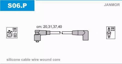 Janmor S06.P - Комплект проводов зажигания parts5.com