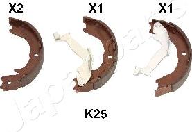 Japanparts GF-K25AF - Комплект тормозов, ручник, парковка parts5.com