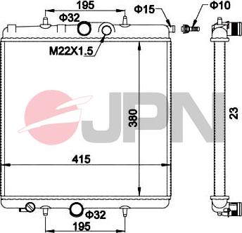 JPN 60C9040-JPN - Радиатор, охлаждение двигателя parts5.com