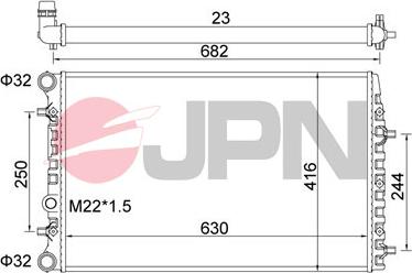 JPN 60C9056-JPN - Радиатор, охлаждение двигателя parts5.com