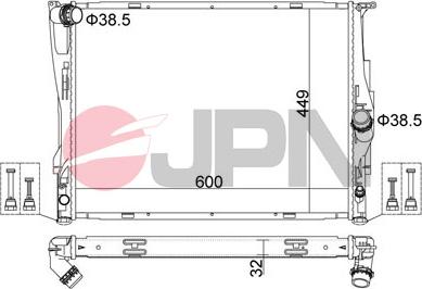 JPN 60C9009-JPN - Радиатор, охлаждение двигателя parts5.com