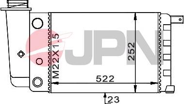 JPN 60C9015-JPN - Радиатор, охлаждение двигателя parts5.com