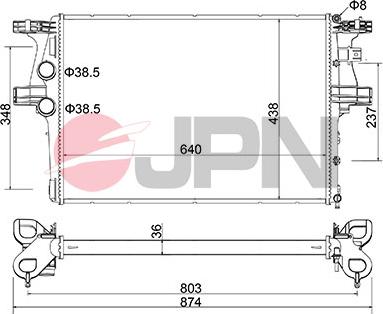 JPN 60C9024-JPN - Радиатор, охлаждение двигателя parts5.com