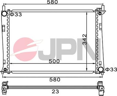 JPN 60C9026-JPN - Радиатор, охлаждение двигателя parts5.com