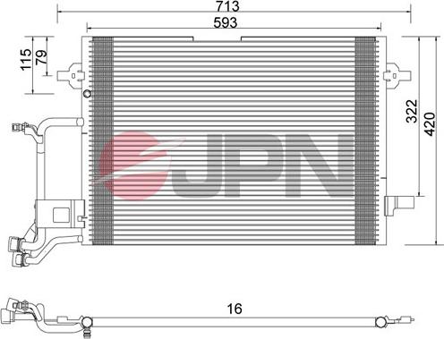 JPN 60C9074-JPN - Конденсатор кондиционера parts5.com